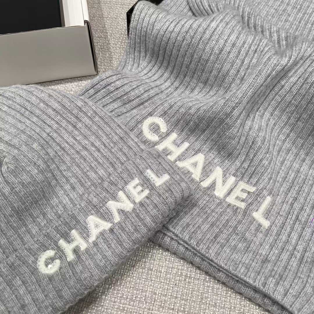 Chanel Scarf + cold hat view 16