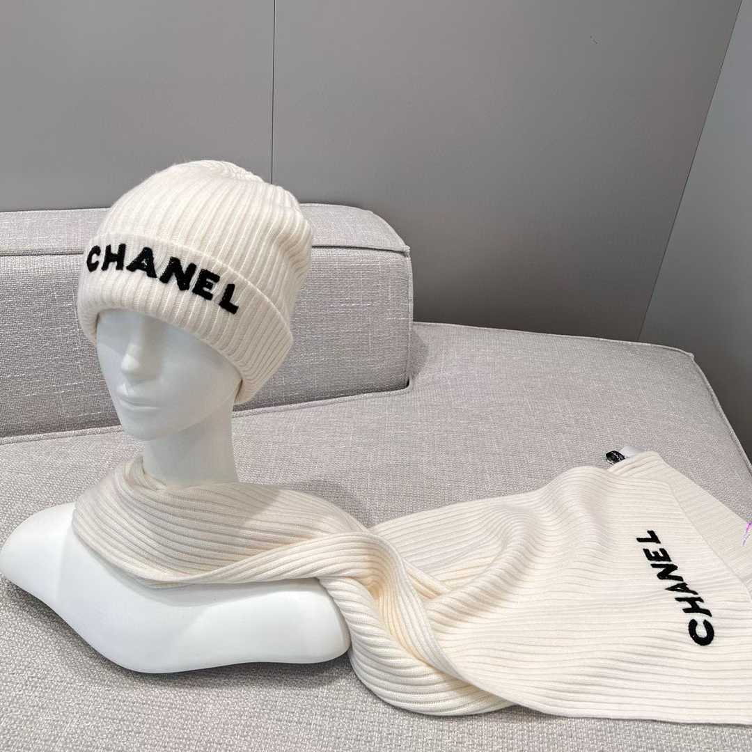 Chanel Scarf + cold hat view 2