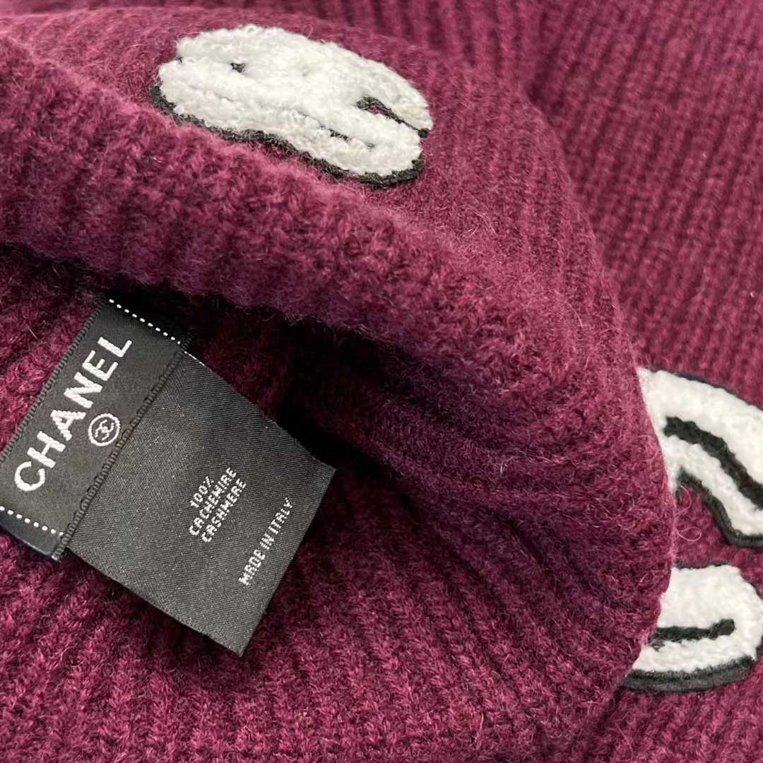 Chanel scarf and cold cap view 11