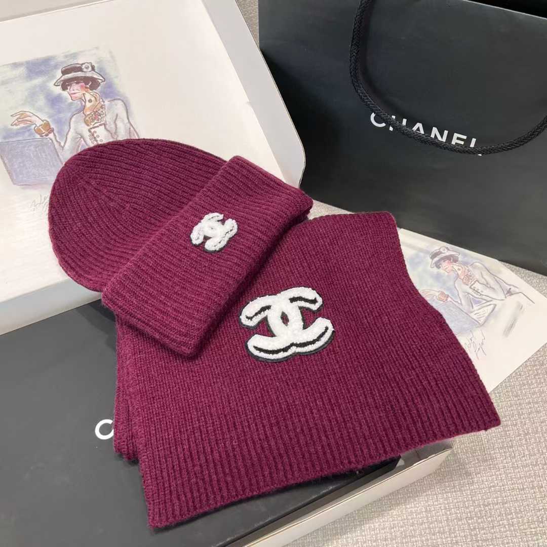 Chanel scarf and cold cap view 12