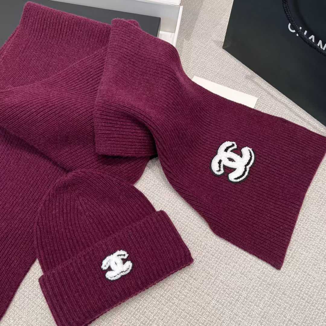 Chanel scarf and cold cap view 14