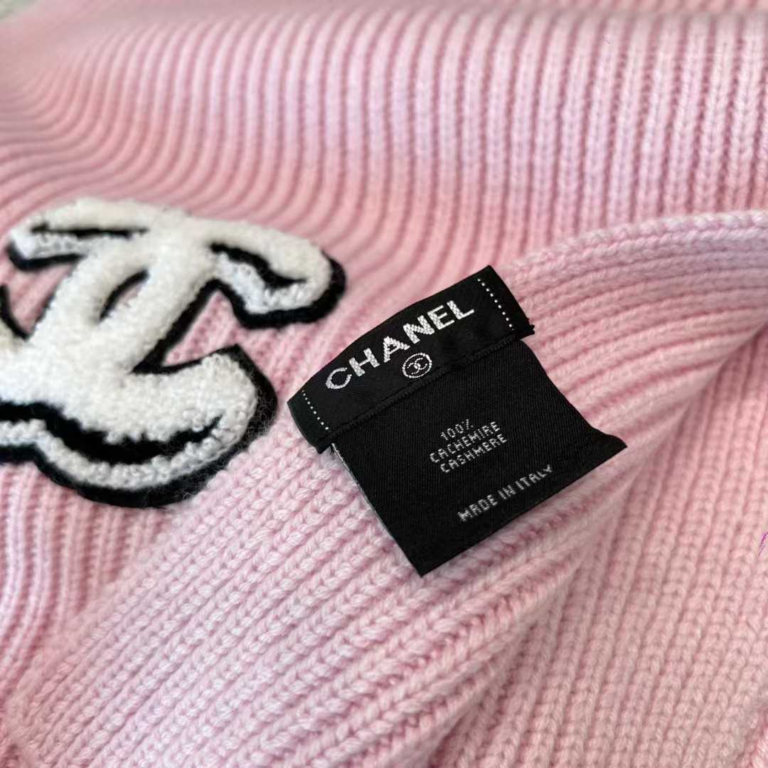 Chanel scarf and cold cap view 3