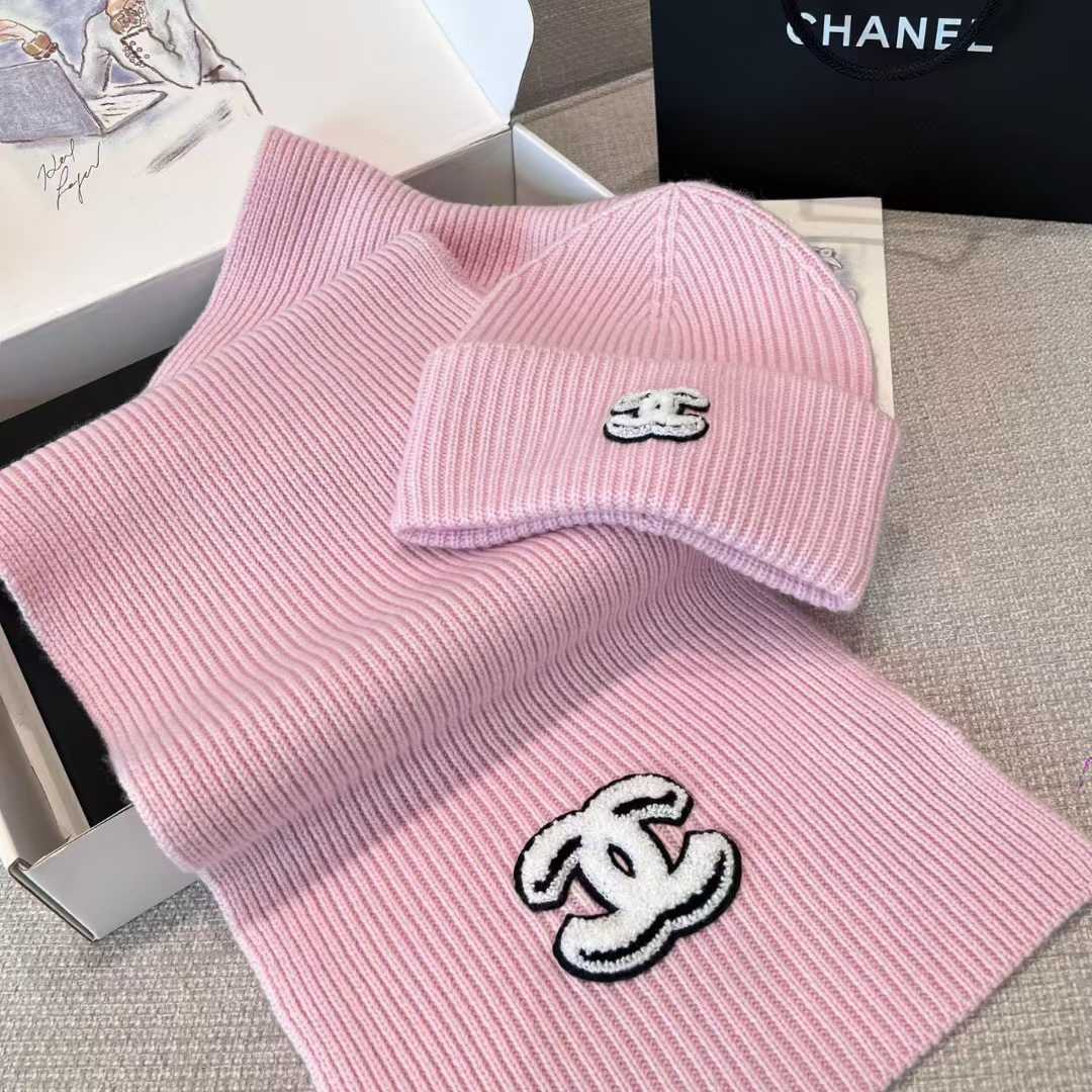 Chanel scarf and cold cap view 6