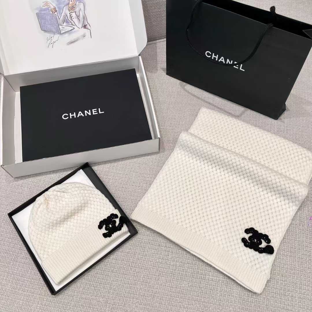 Chanel Scarf + cold hat view 2