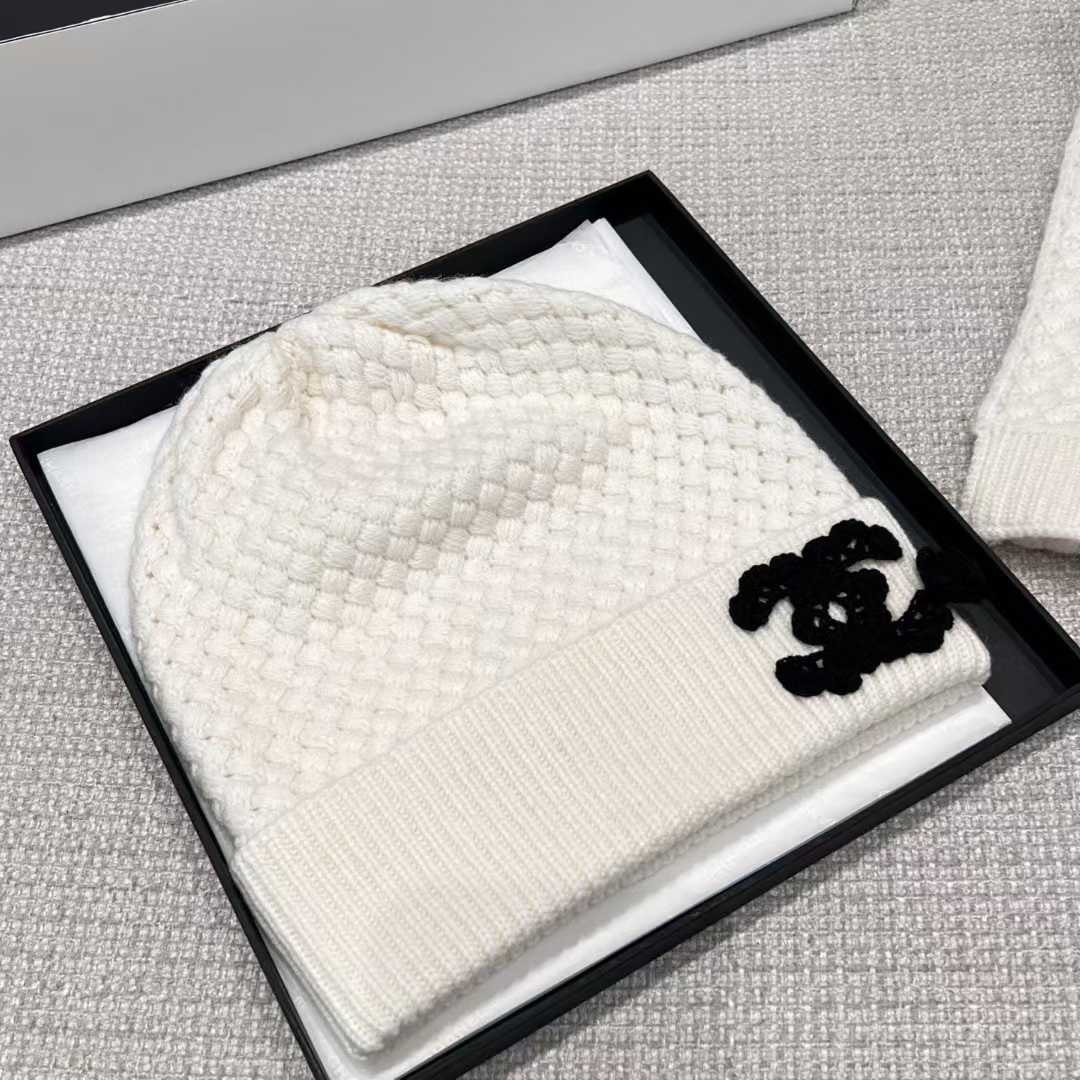 Chanel Scarf + cold hat view 8