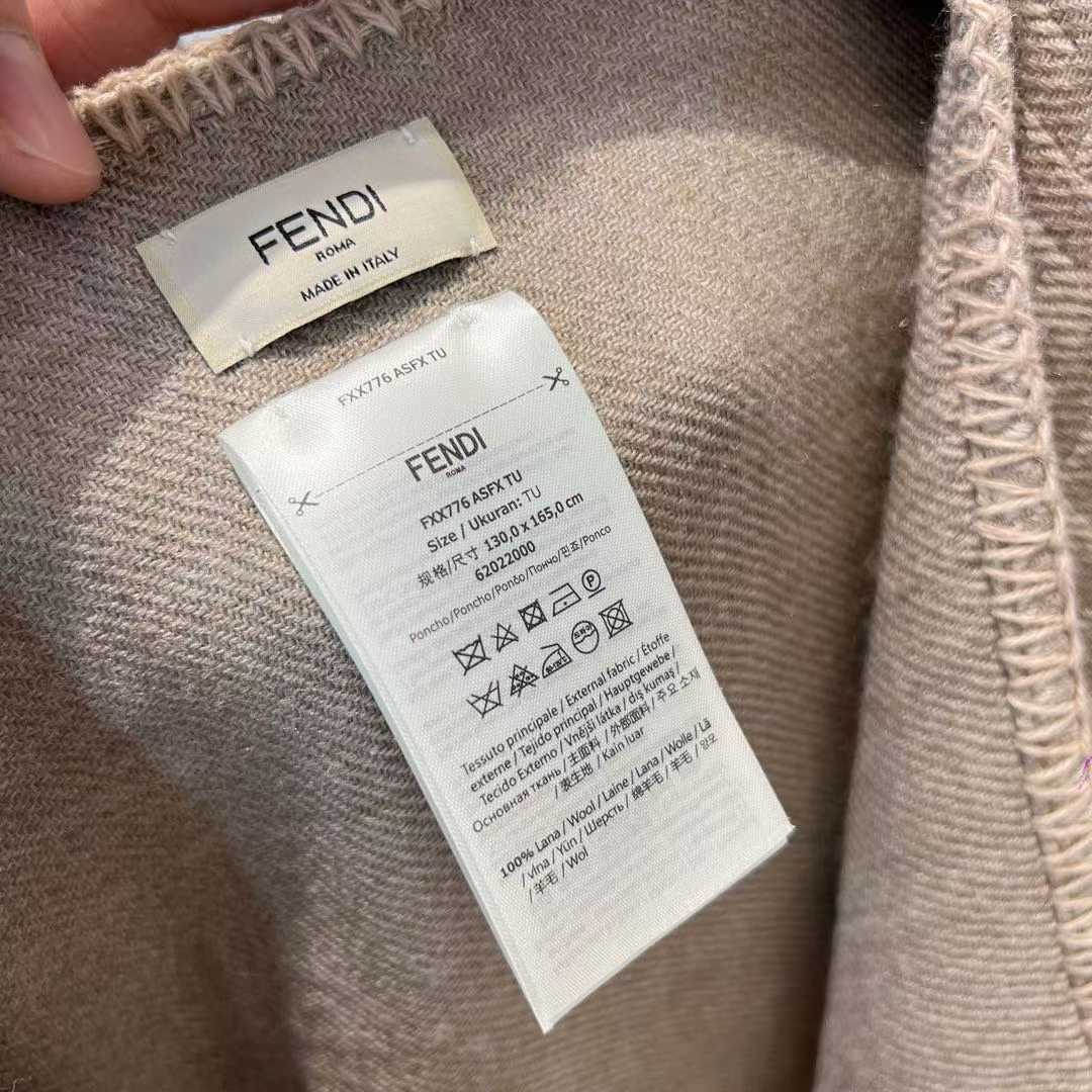 Fendi FF Jacquard cloak view 4