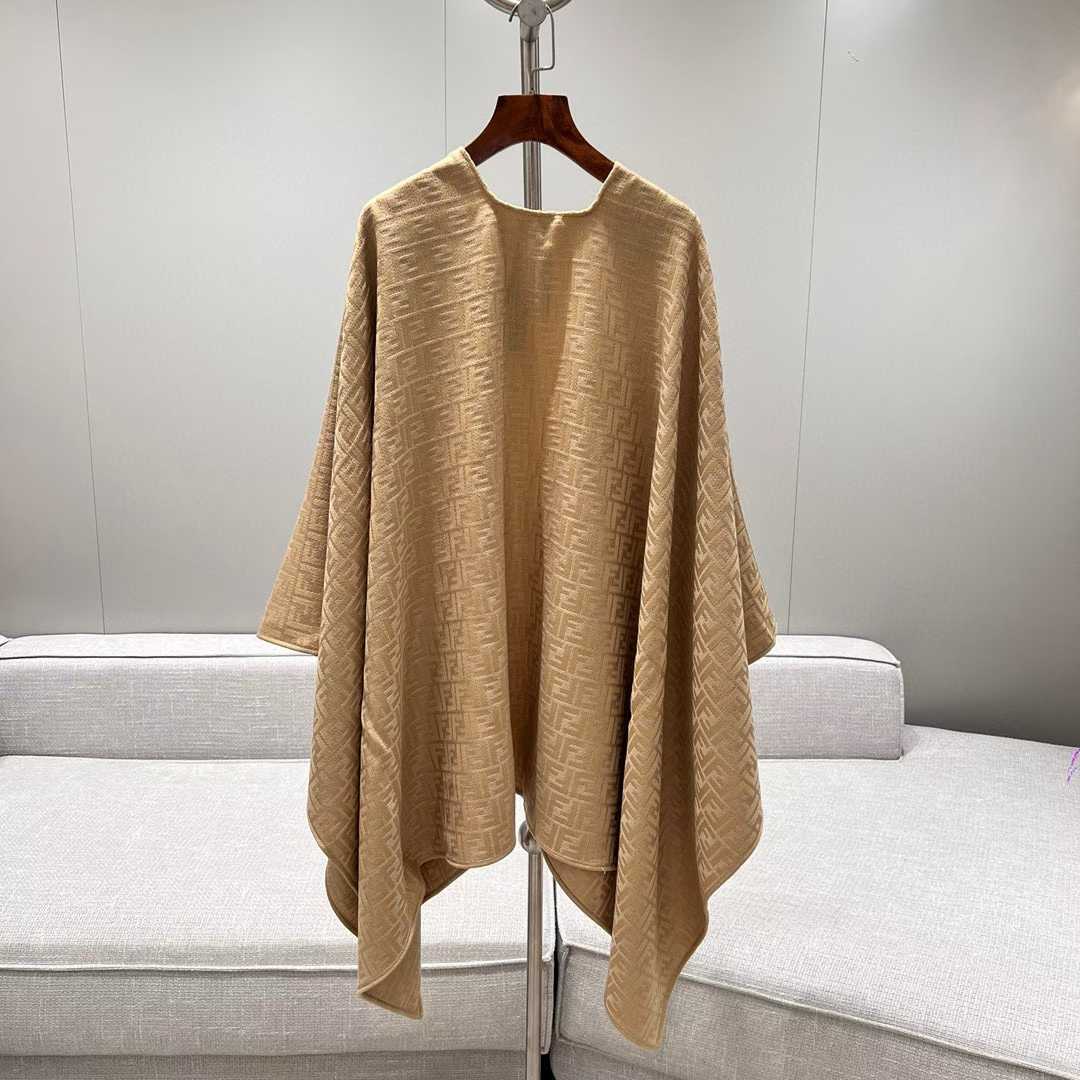 Fendi FF Jacquard cloak view 3
