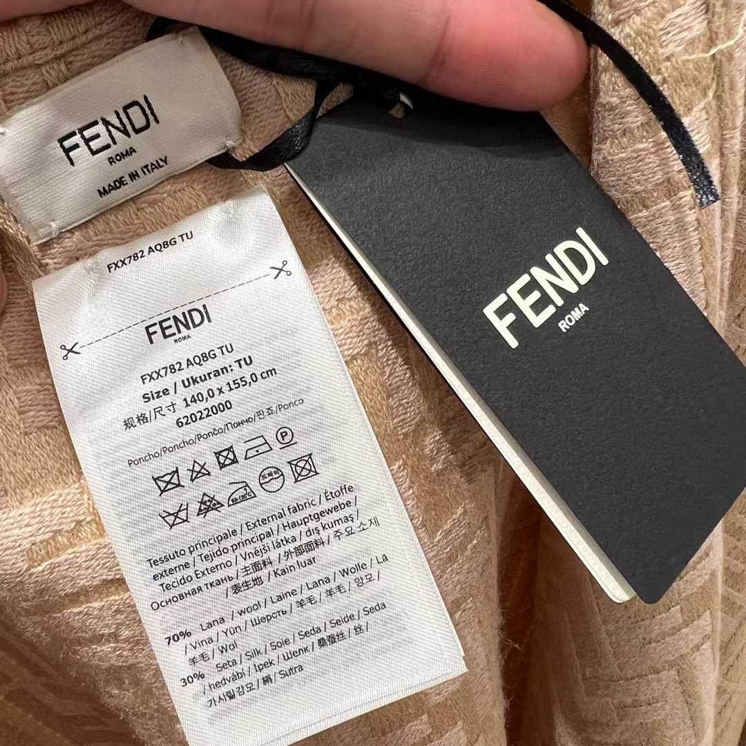 Fendi FF Jacquard cloak view 4