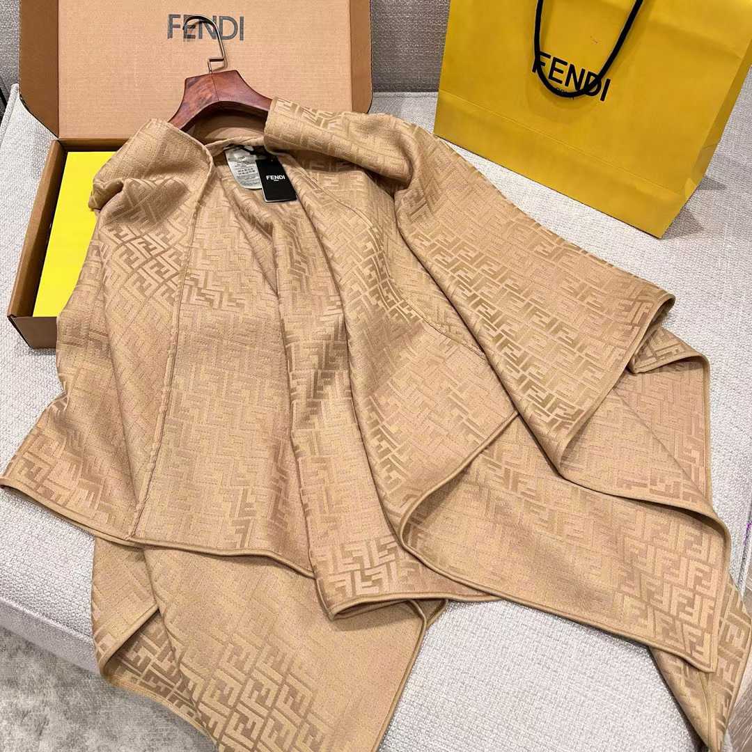 Fendi FF Jacquard cloak view 8