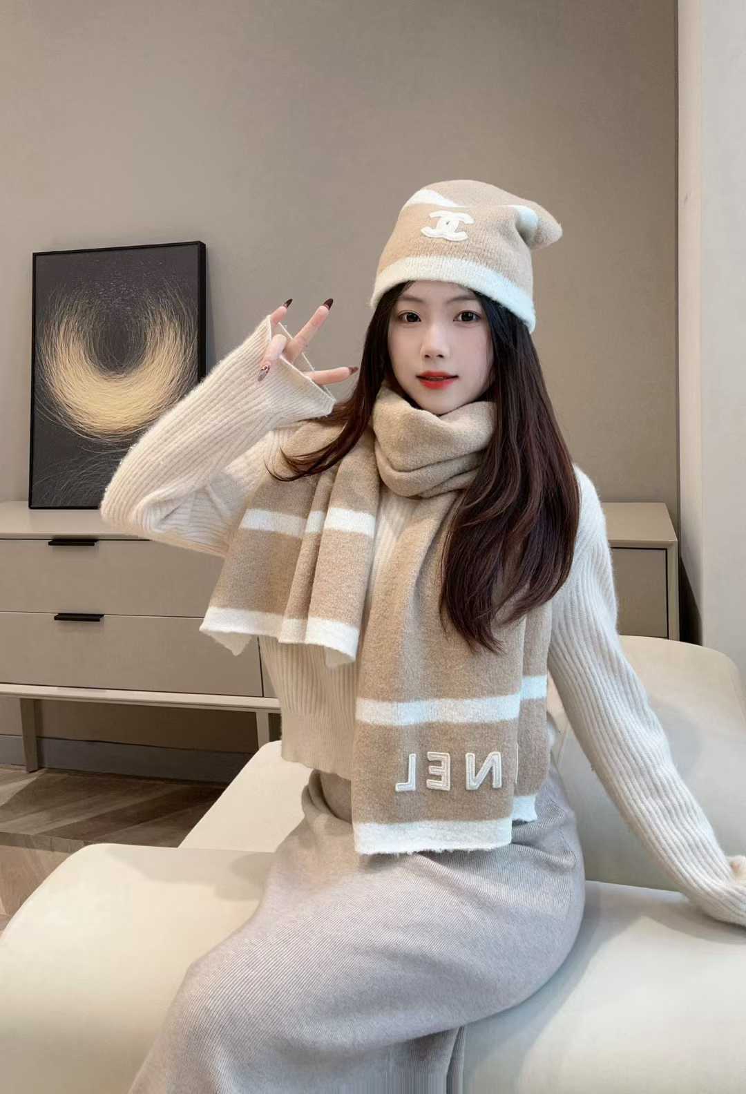 Chanel Scarf two piece set view 8