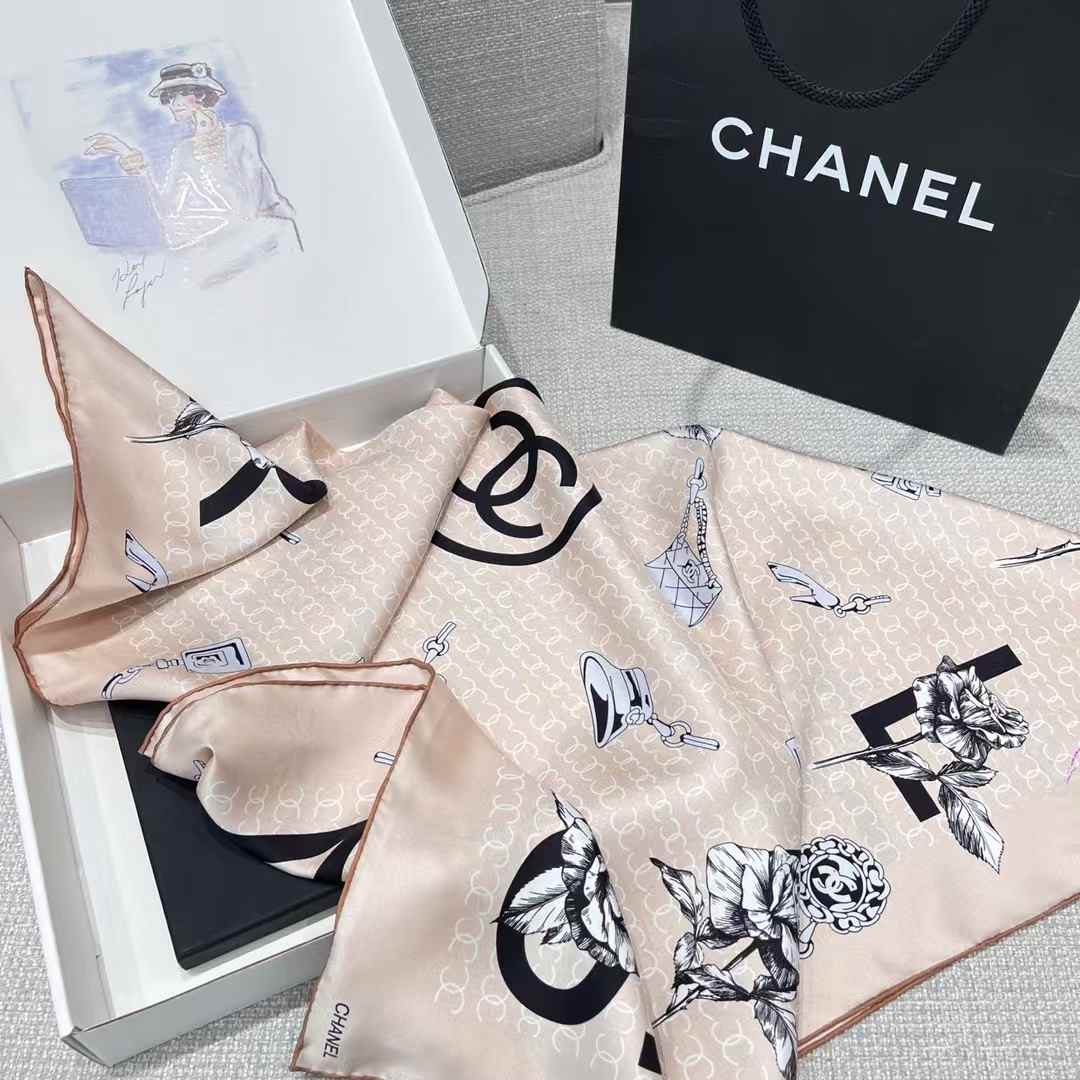 Chanel Square scarf view 4