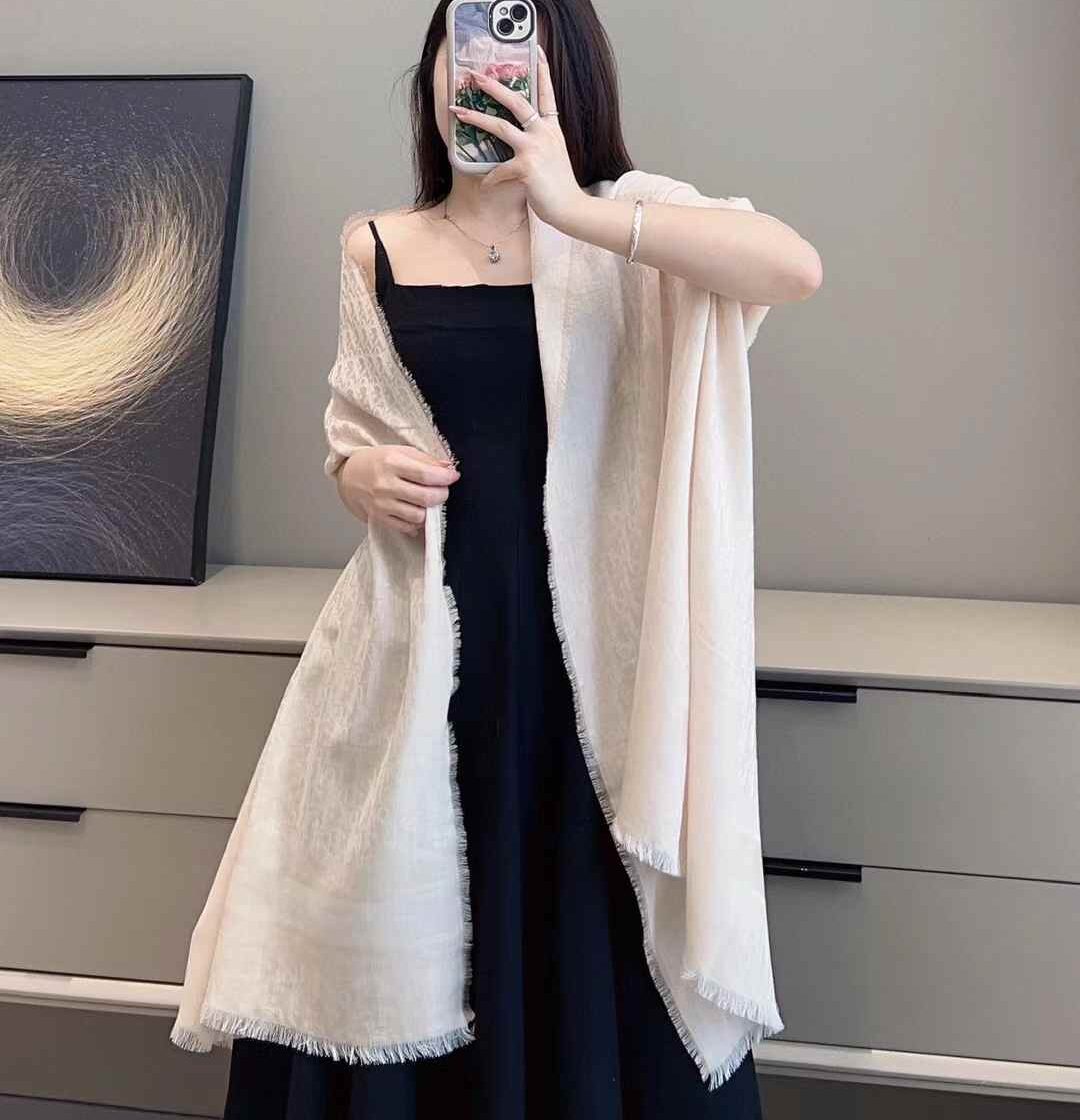Dior Denim series letter scarf view 1
