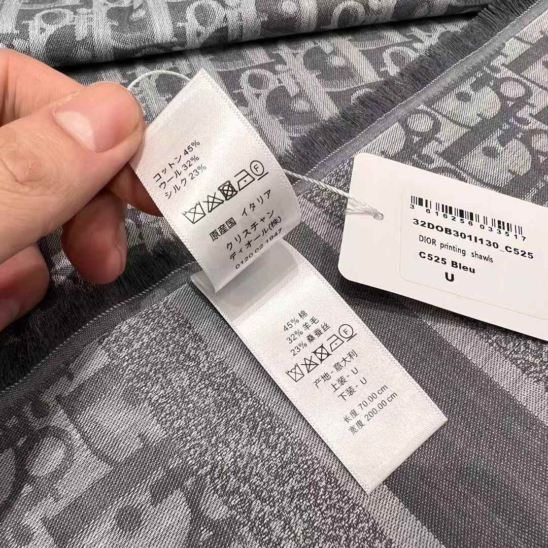 Dior Denim series letter scarf view 5