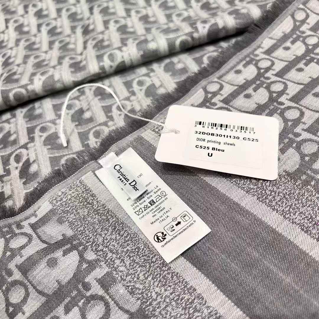 Dior Denim series letter scarf view 6