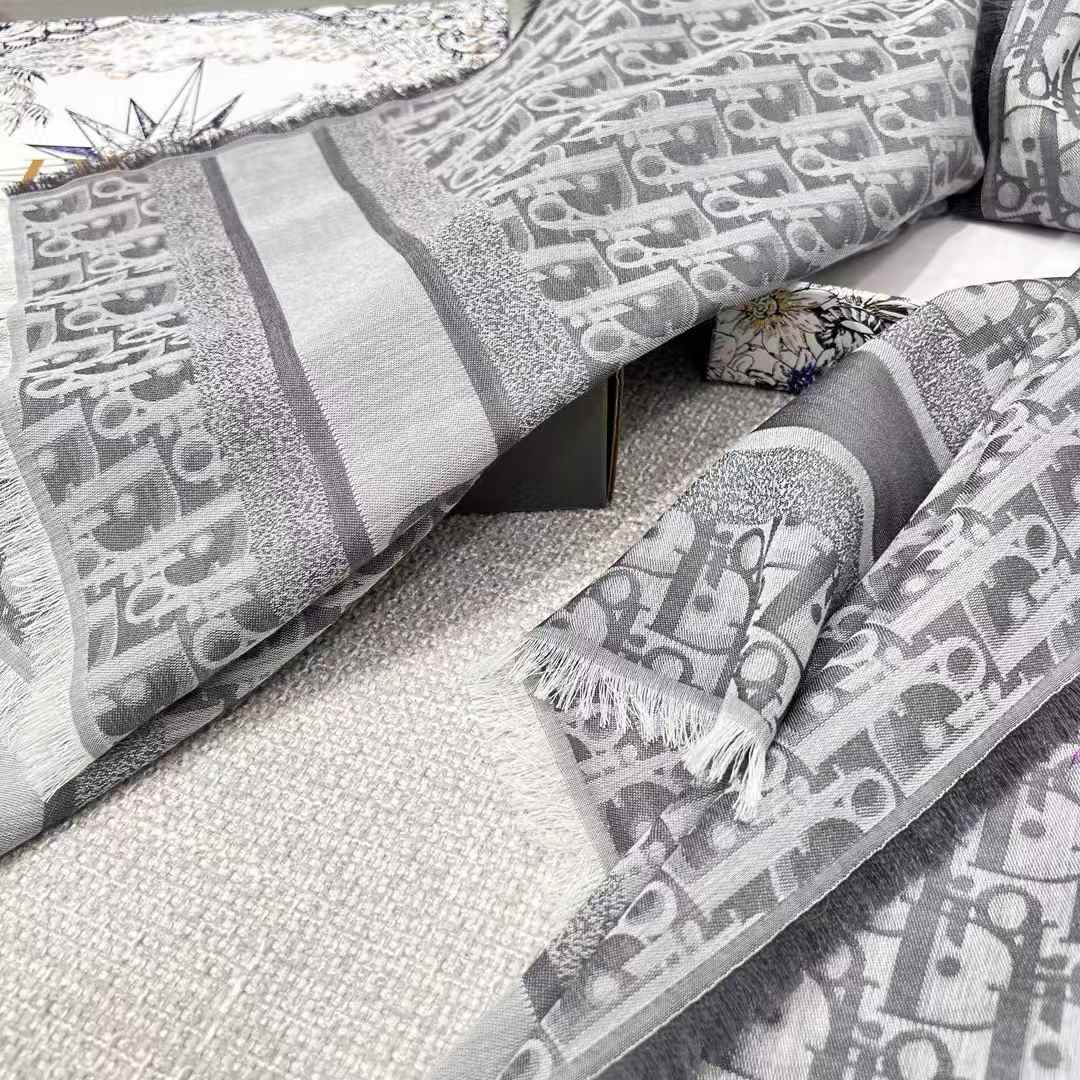 Dior Denim series letter scarf view 8