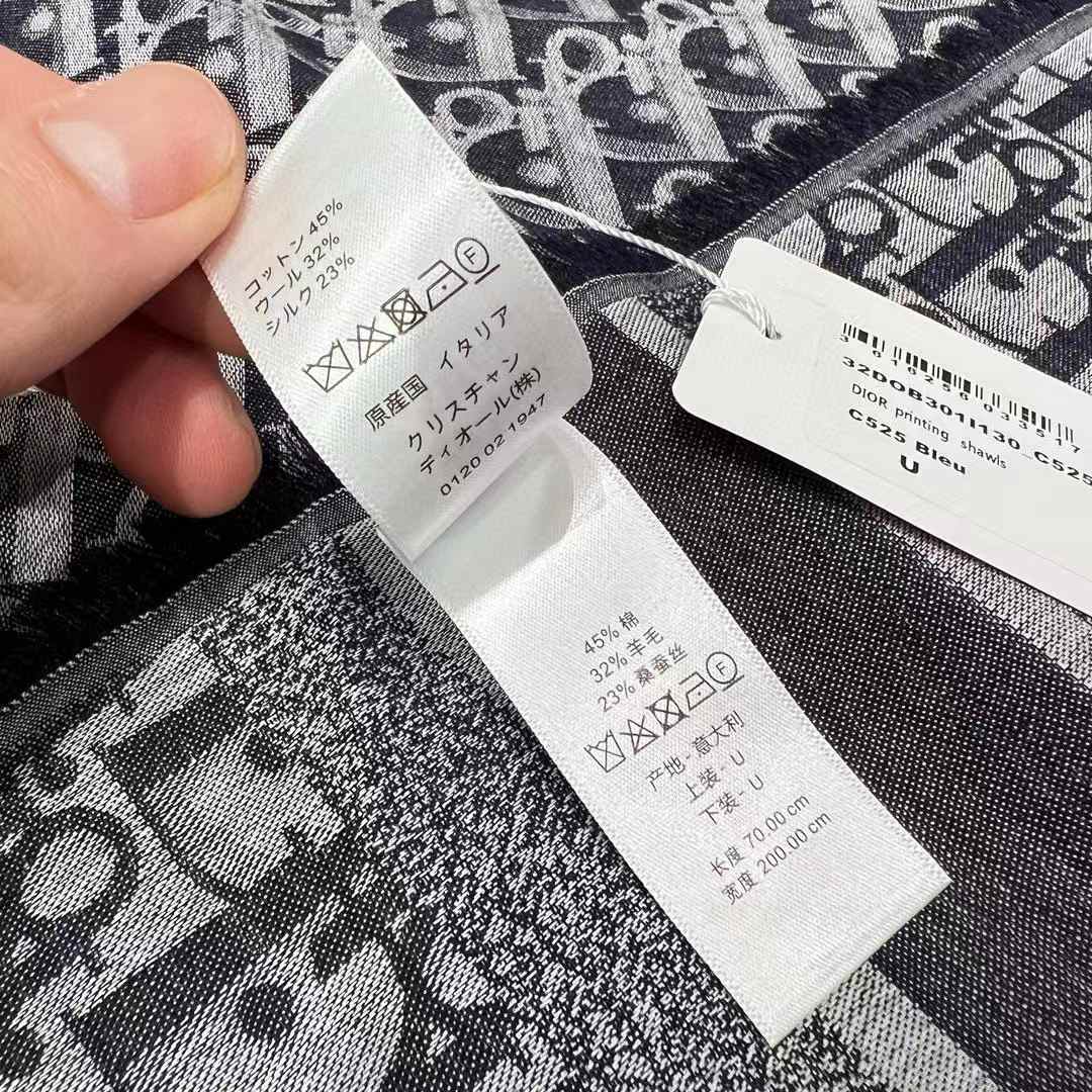 Dior NEW Denim series letter scarf view 6