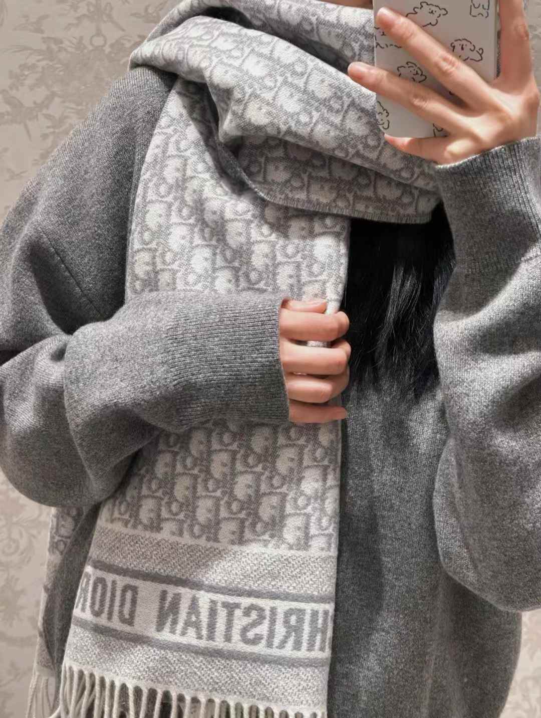 Dior Double cashmere scarf view 9