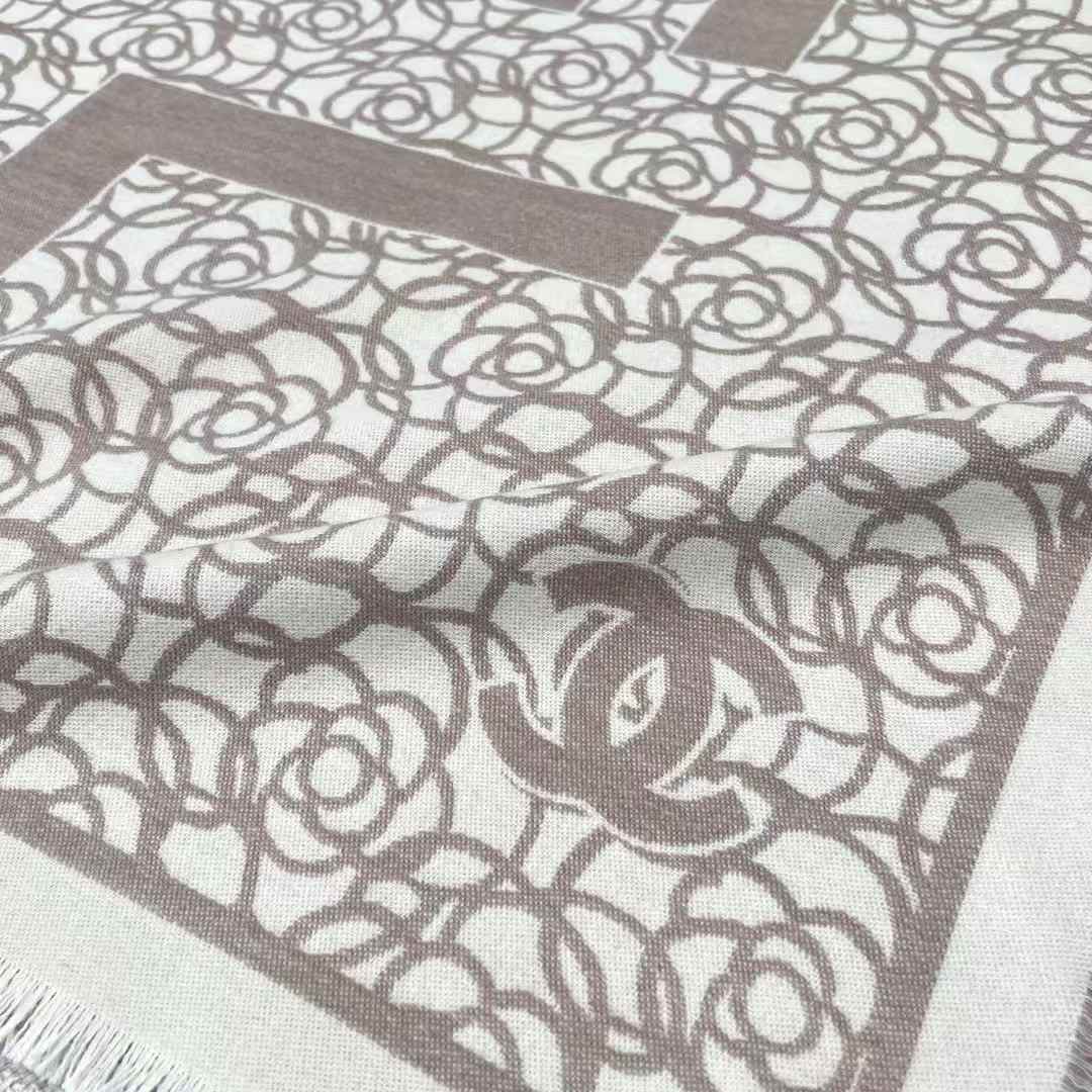 Chanel camellia scarf view 3