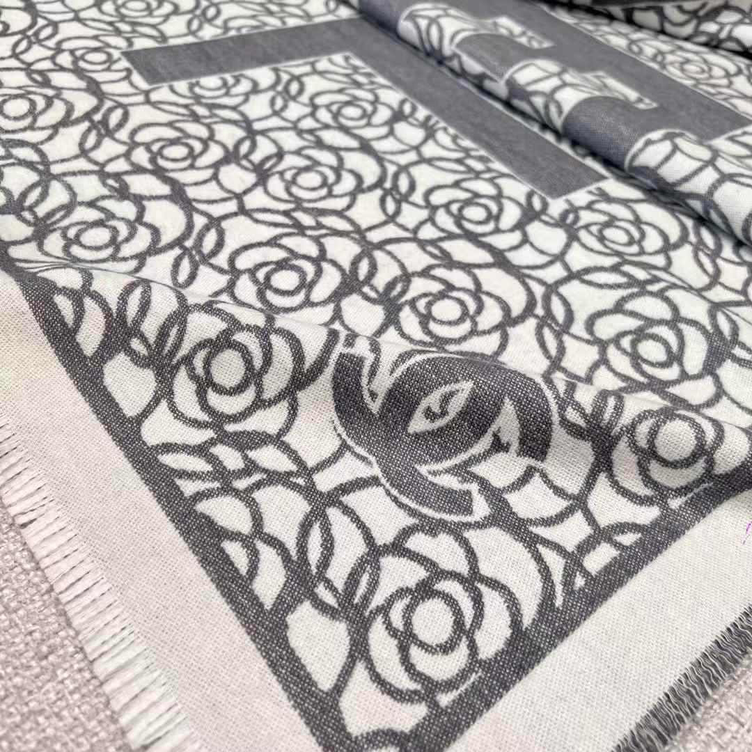 Chanel camellia scarf view 2