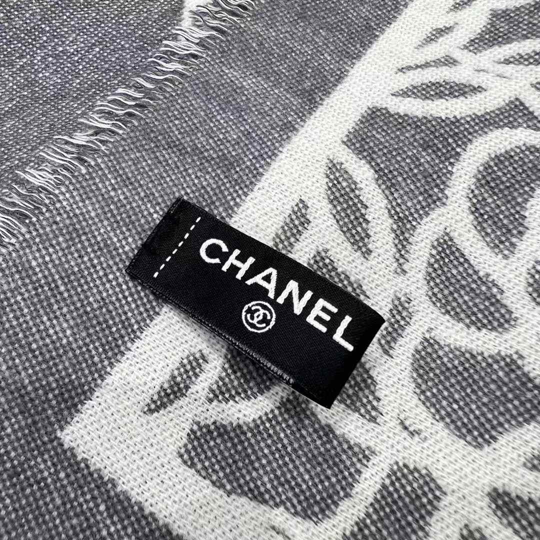 Chanel camellia scarf view 3