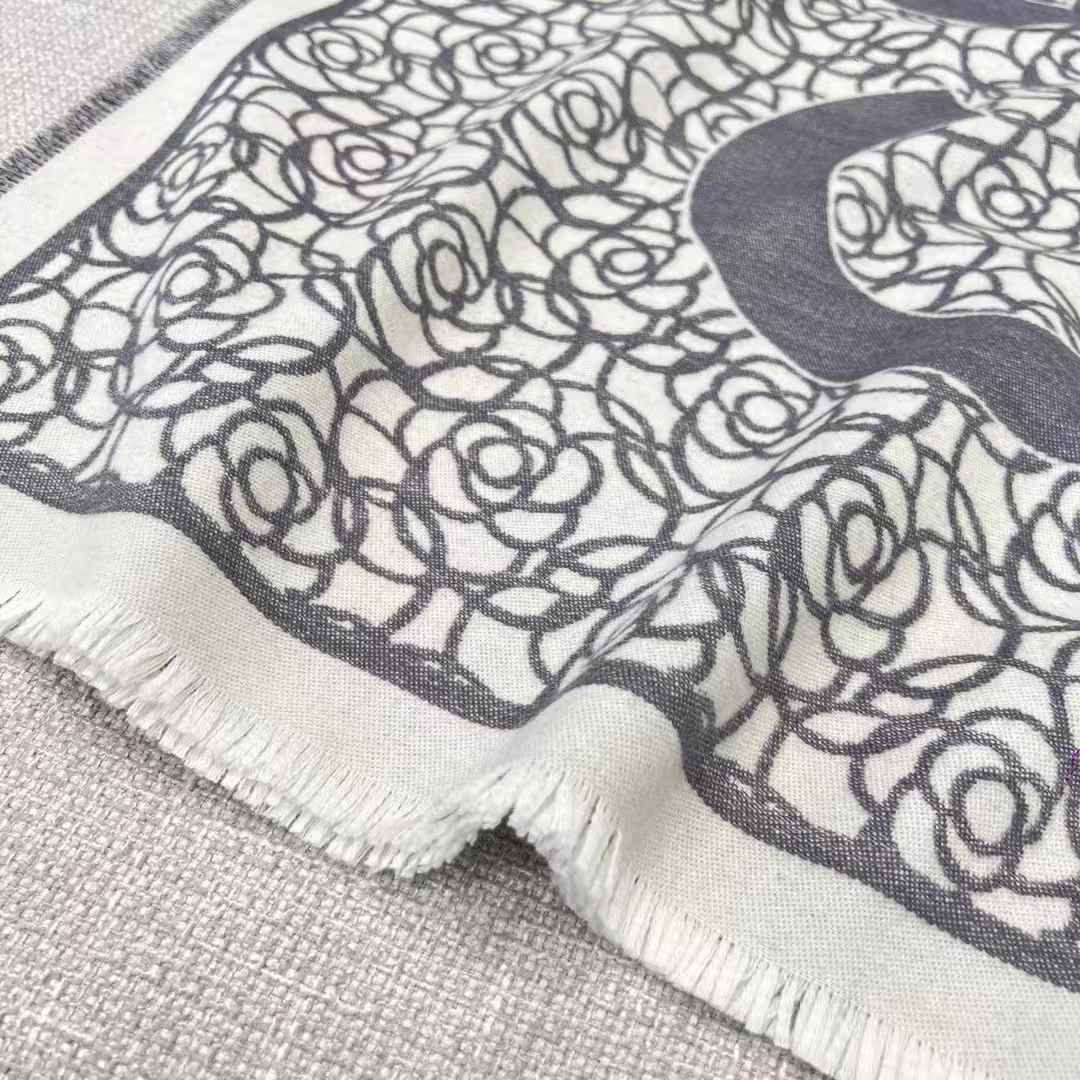 Chanel camellia scarf view 5
