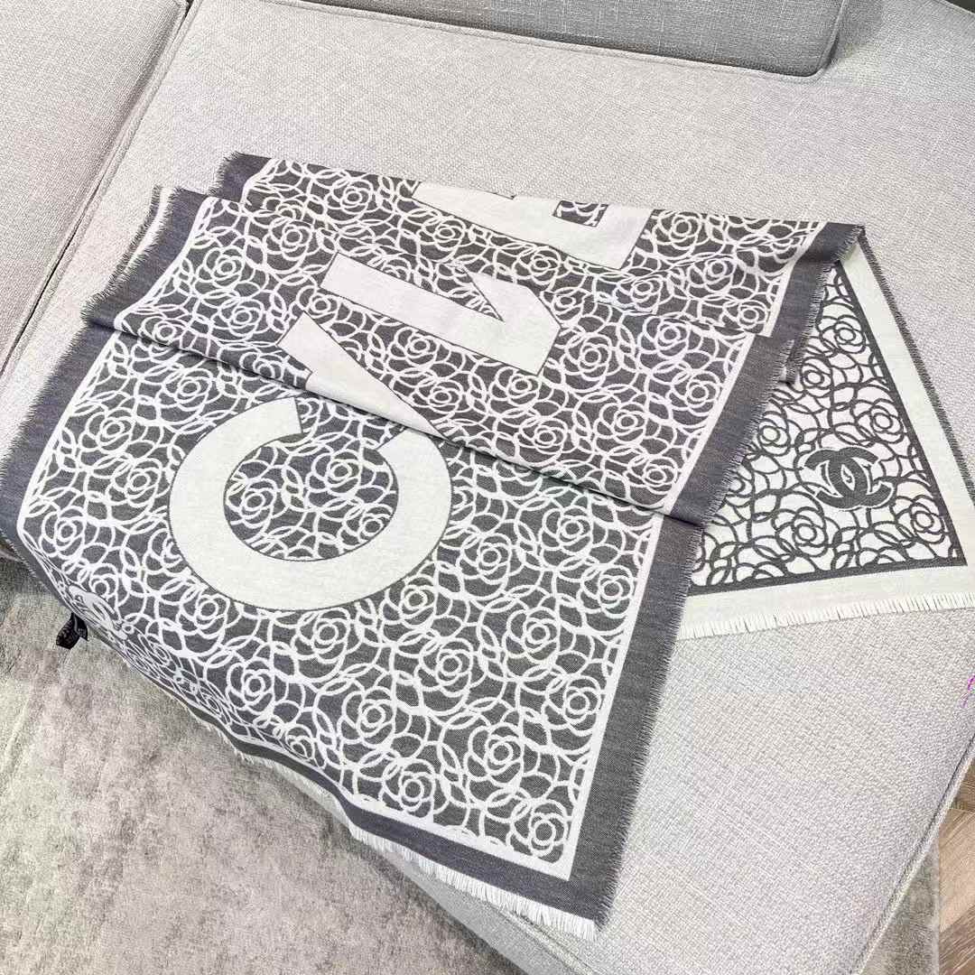 Chanel camellia scarf view 6