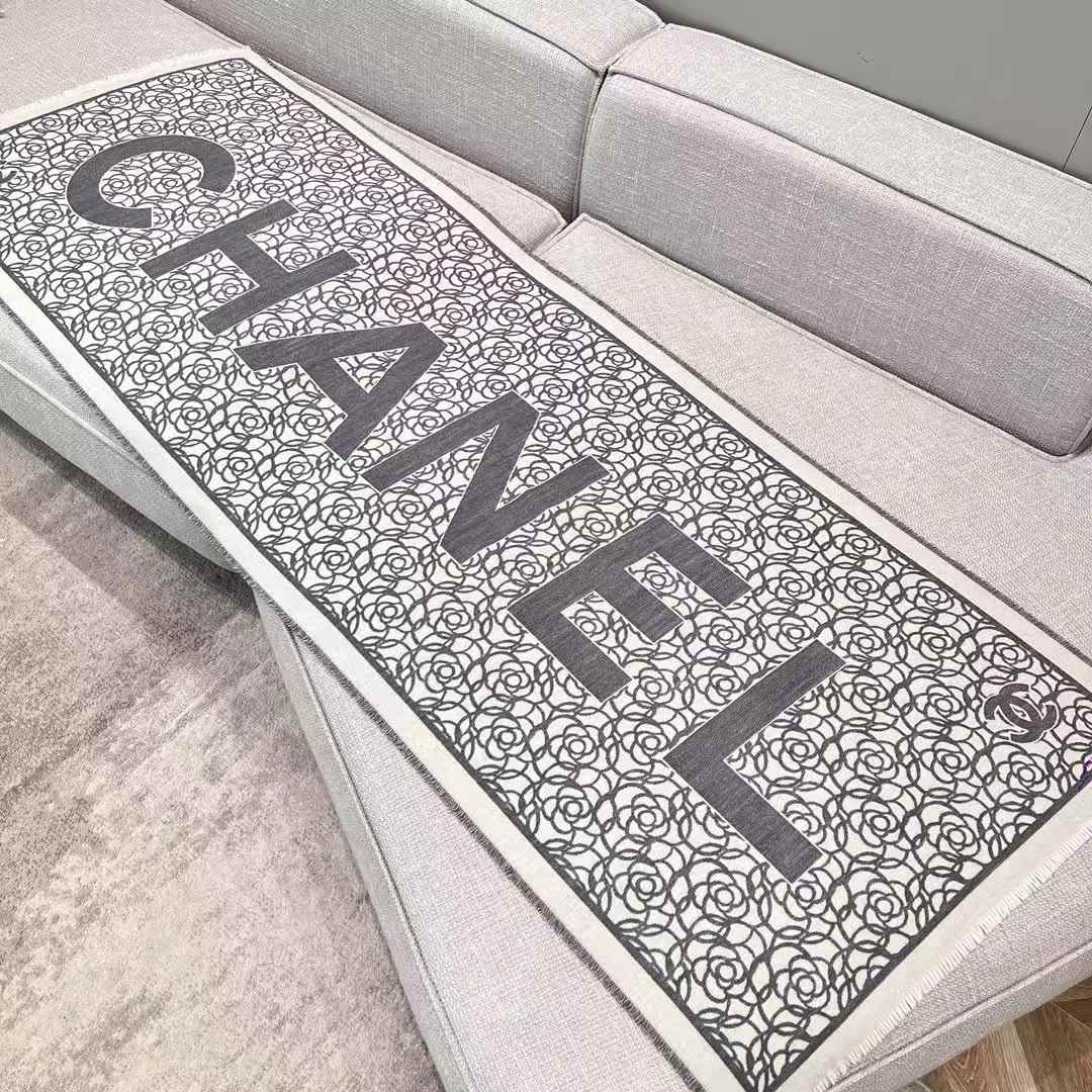 Chanel camellia scarf view 7