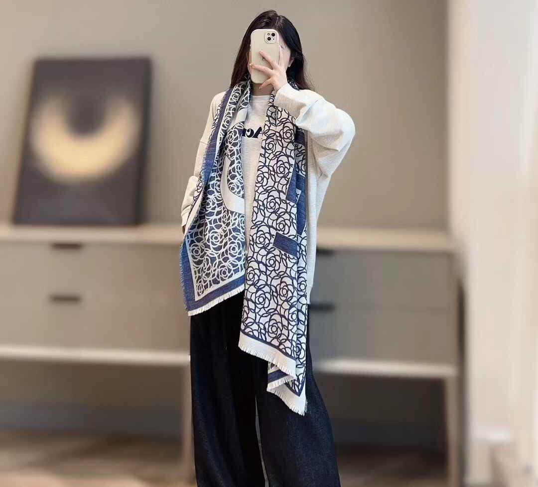 Chanel camellia scarf view 1
