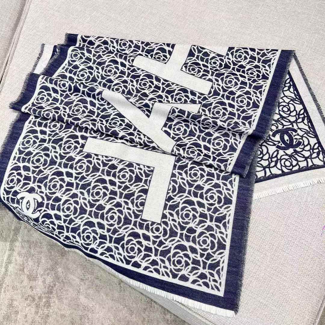 Chanel camellia scarf view 2