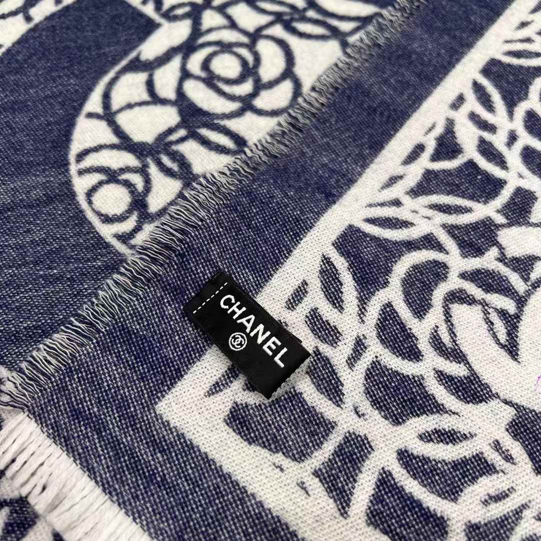 Chanel camellia scarf view 4