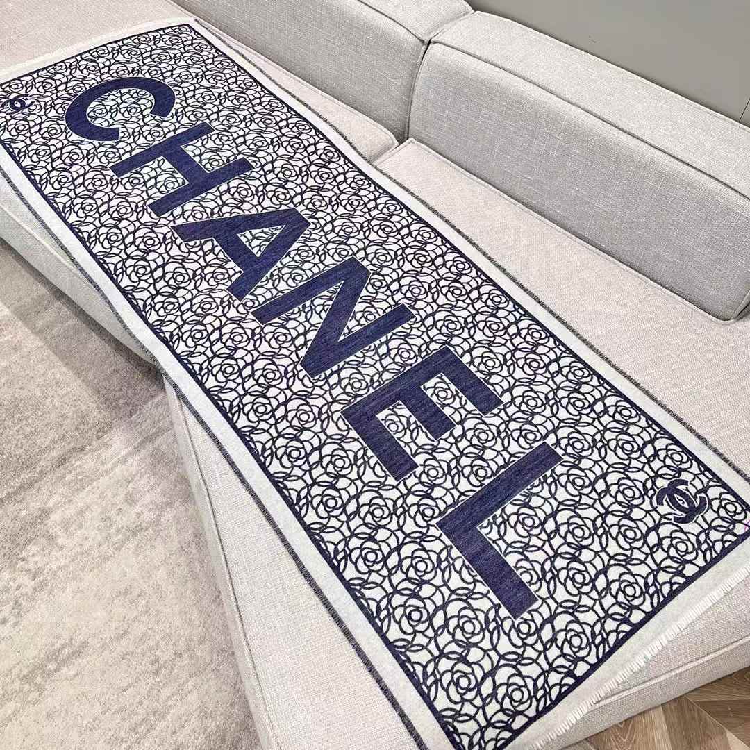 Chanel camellia scarf view 8