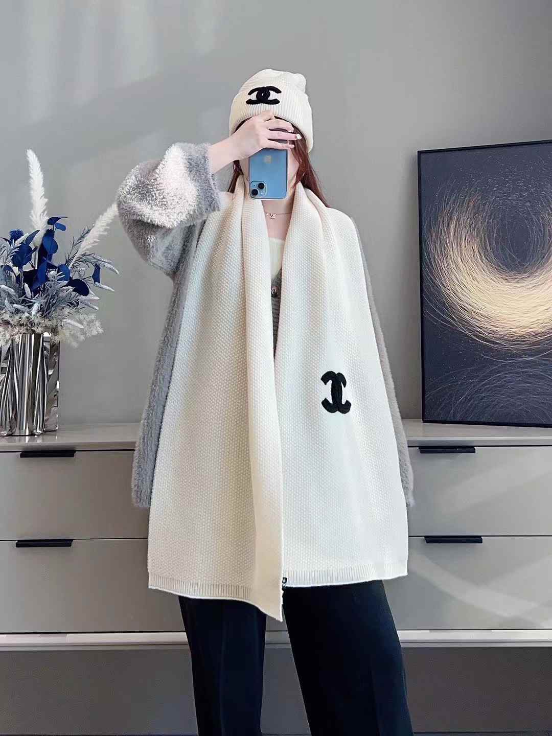 Chanel Scarf & Cold Hat view 9