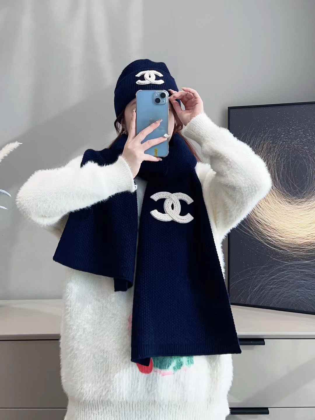 Chanel Scarf & Cold Hat view 9