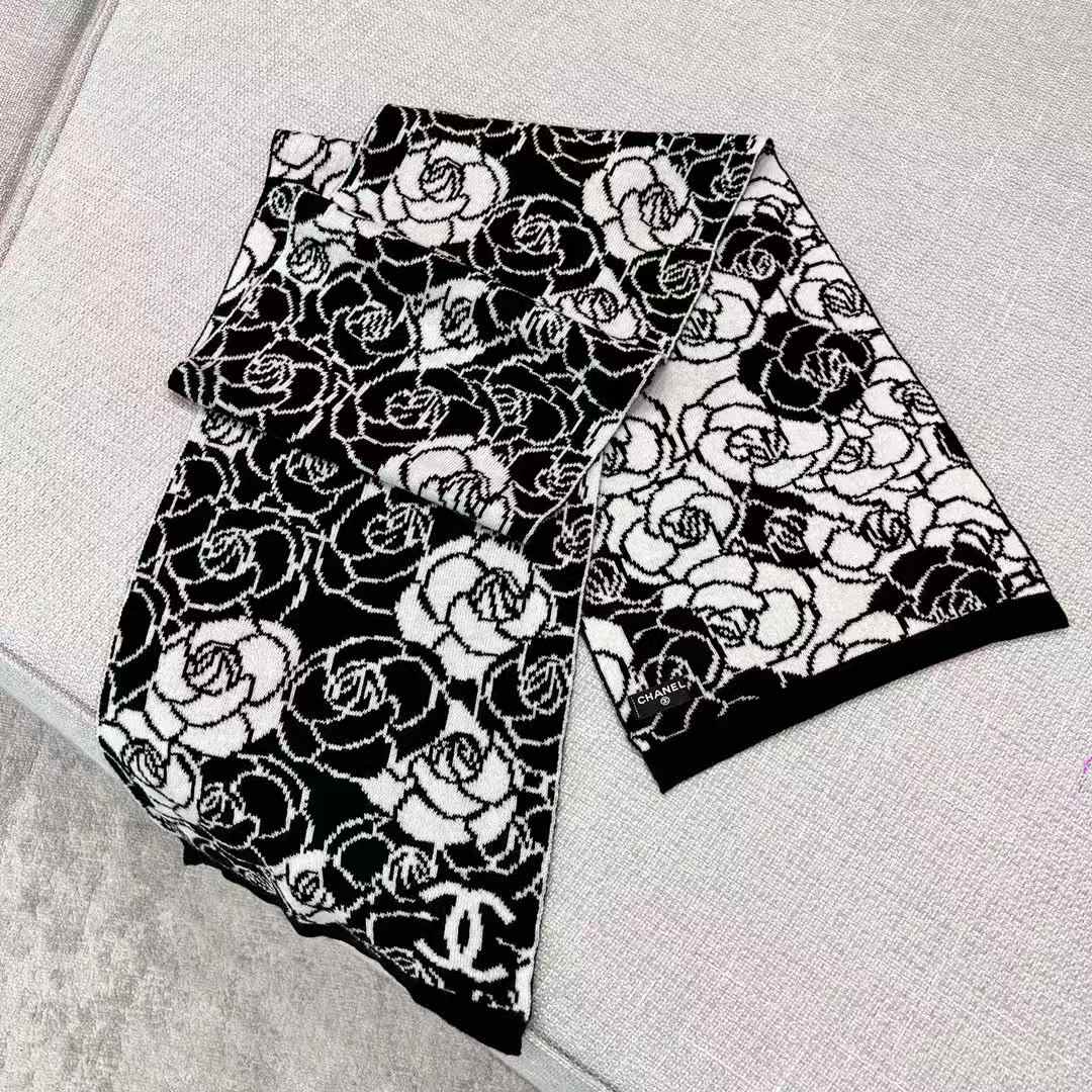 Chanel camellia scarf view 2