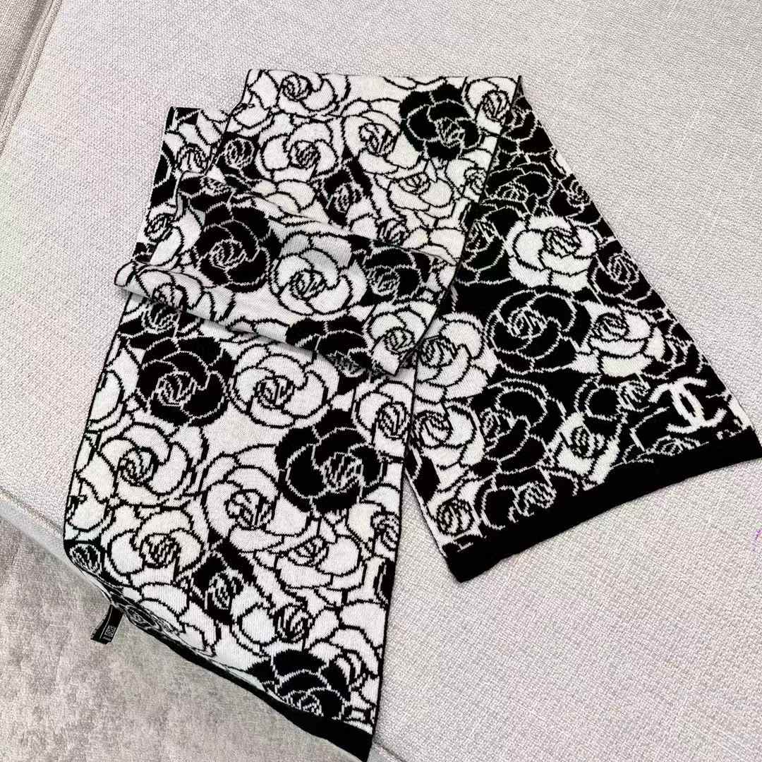 Chanel camellia scarf view 5