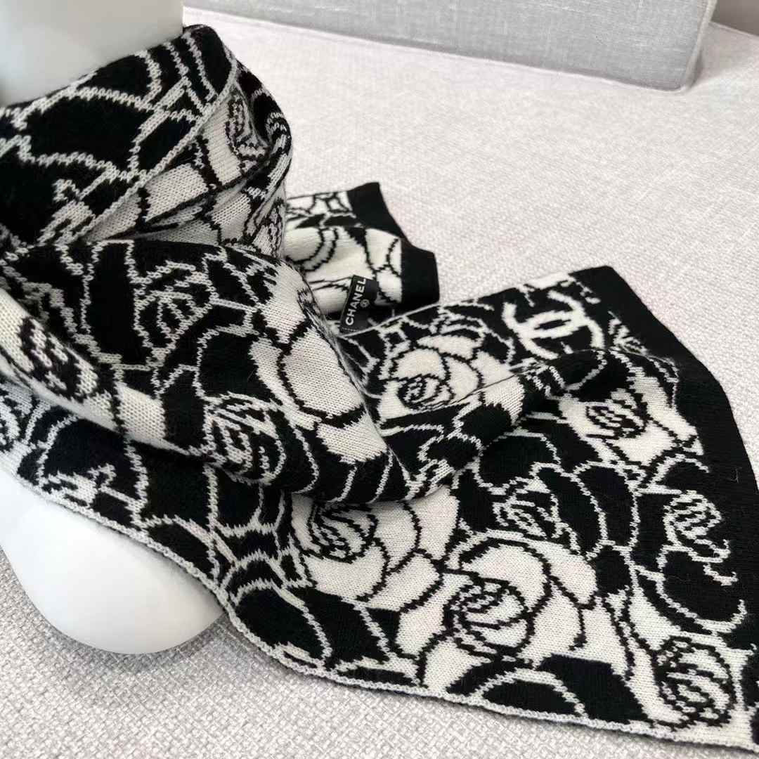 Chanel camellia scarf view 7