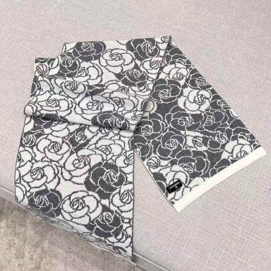 Chanel camellia scarf view 2