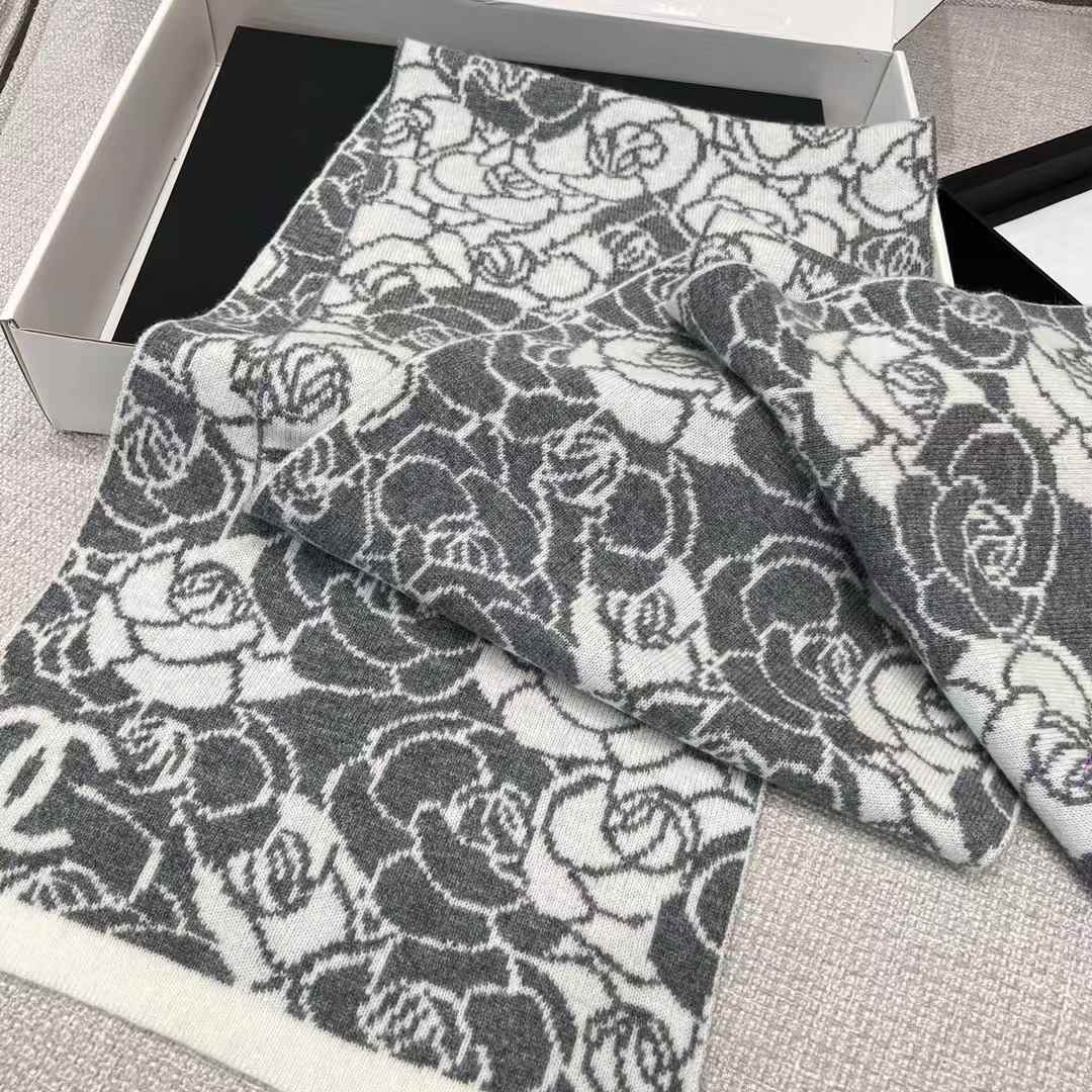 Chanel camellia scarf view 6