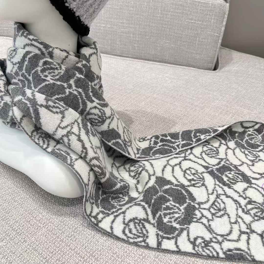 Chanel camellia scarf view 7