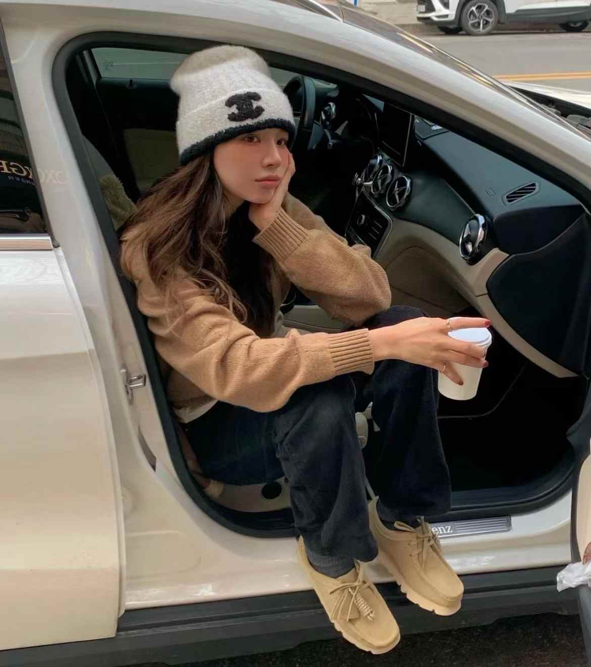 Chanel scarf & cold hat view 1