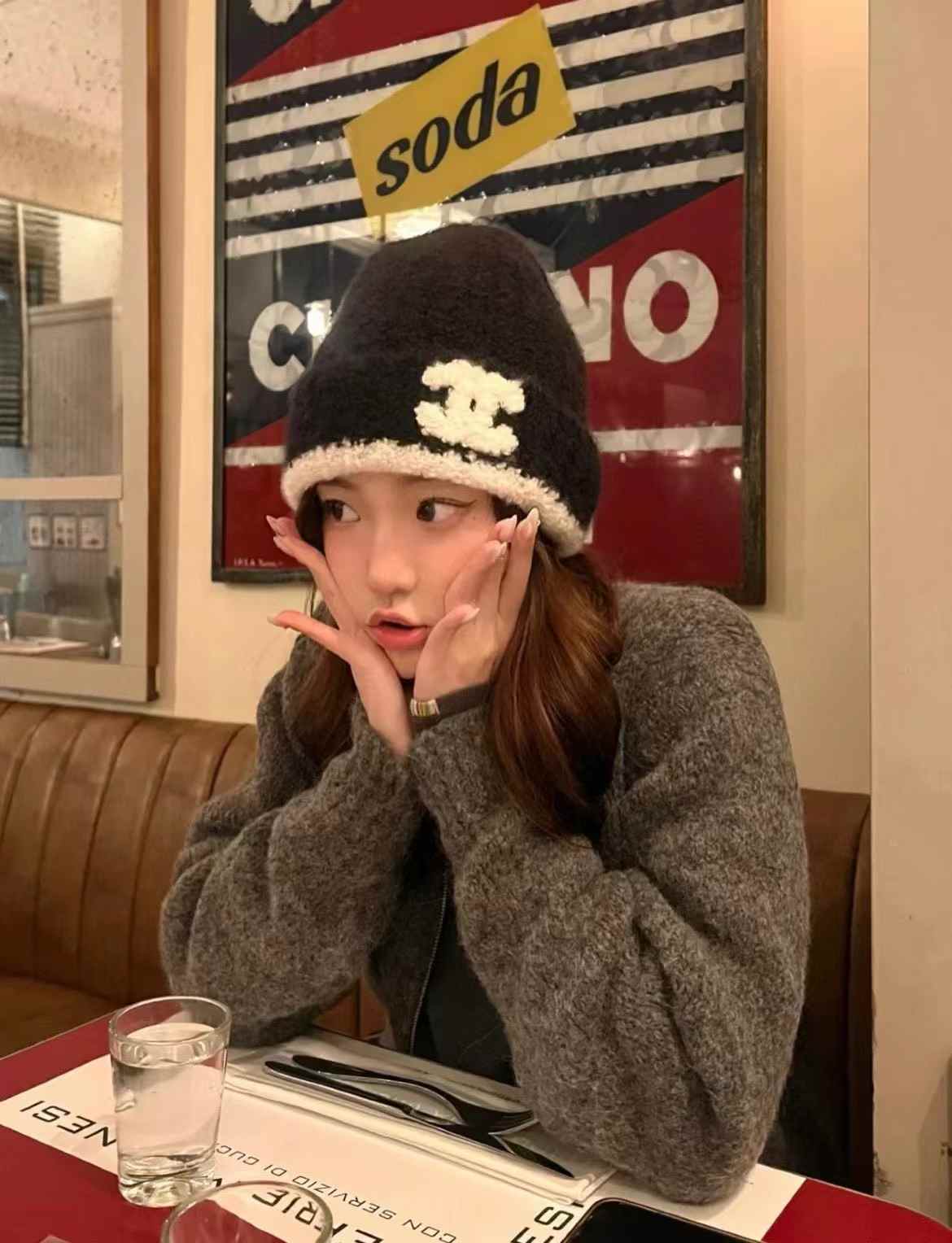 Chanel scarf & cold hat view 9