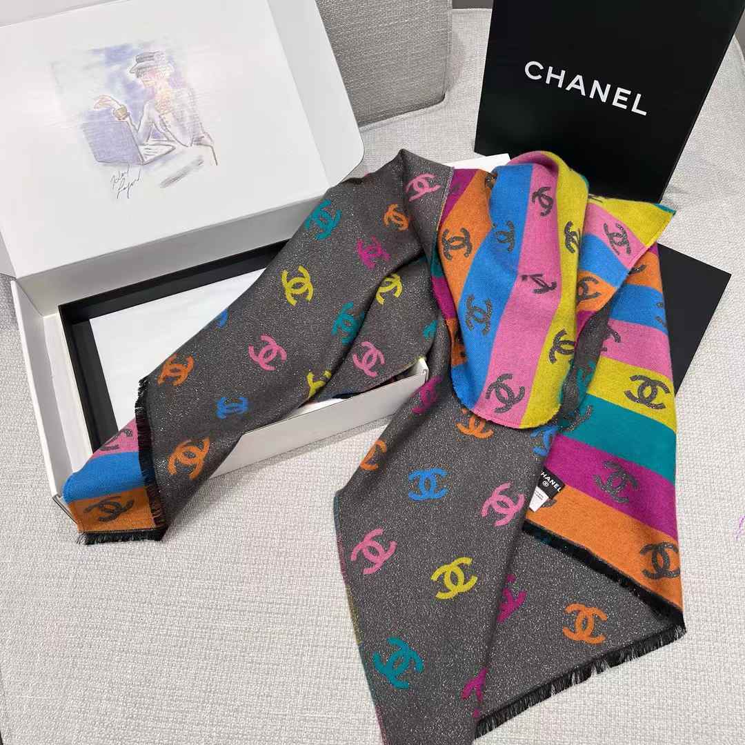 Chanel 24C Rainbow shines scarf view 1