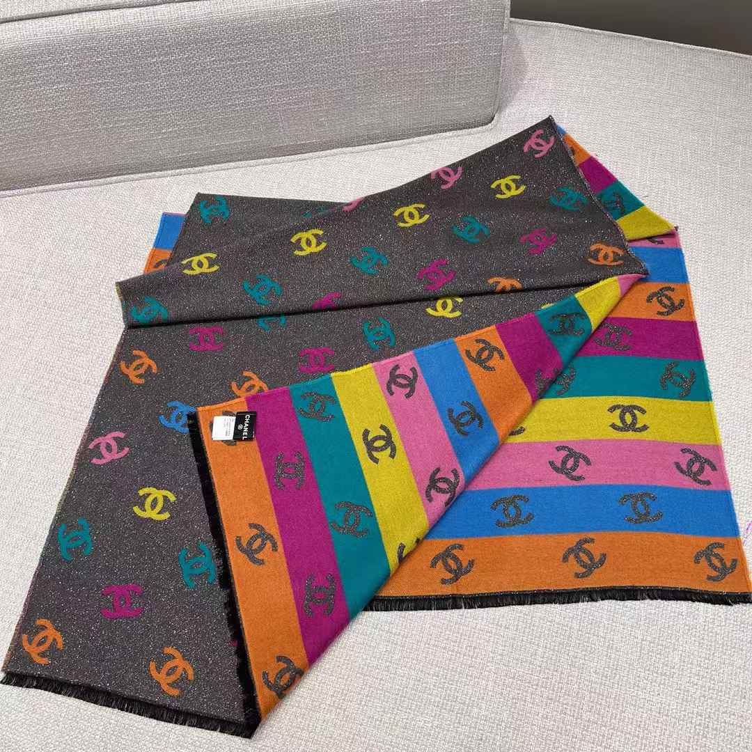 Chanel 24C Rainbow shines scarf view 7
