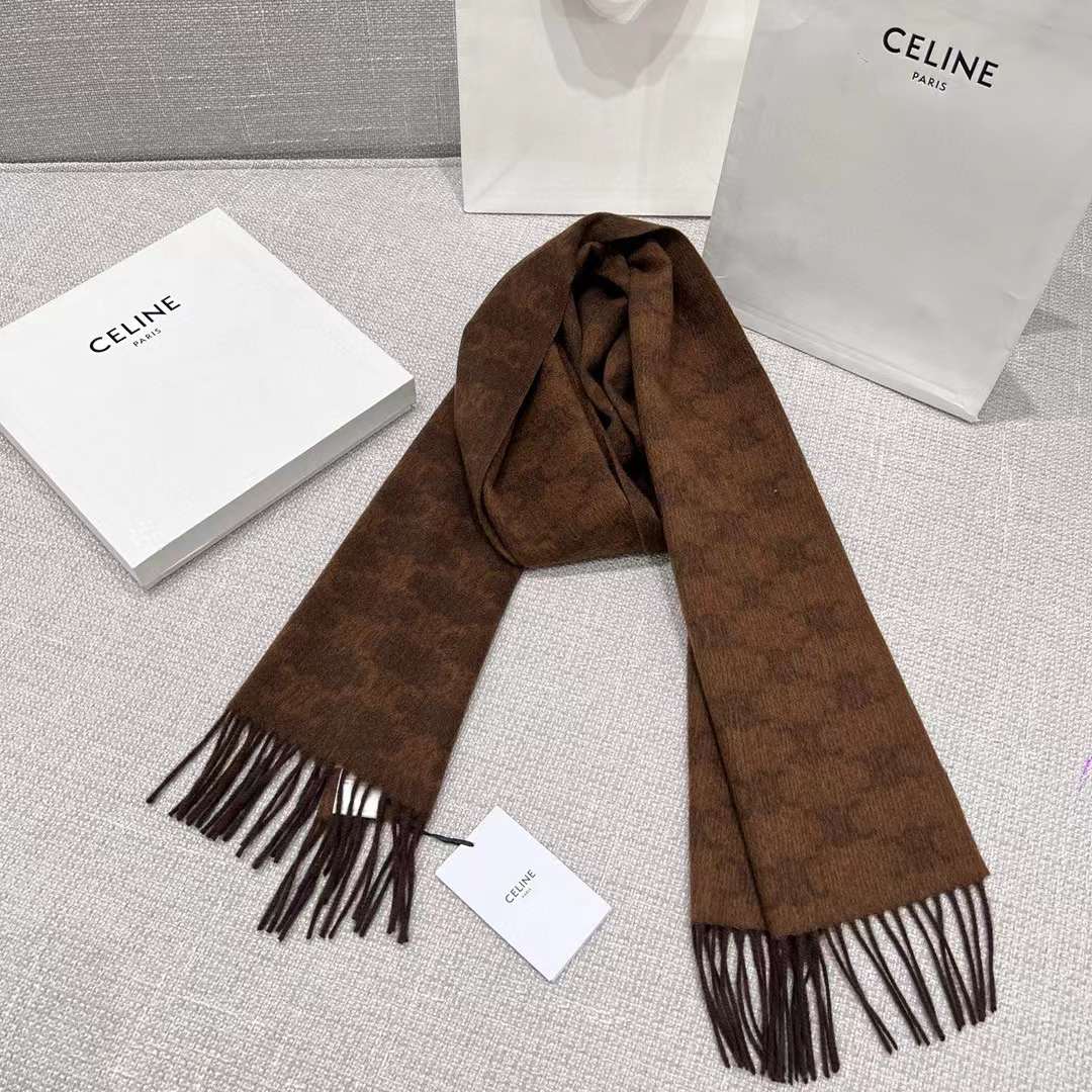 Celine Arc de Triomphe cashmere scarf view 1