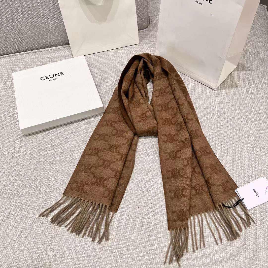 Celine Arc de Triomphe cashmere scarf view 1