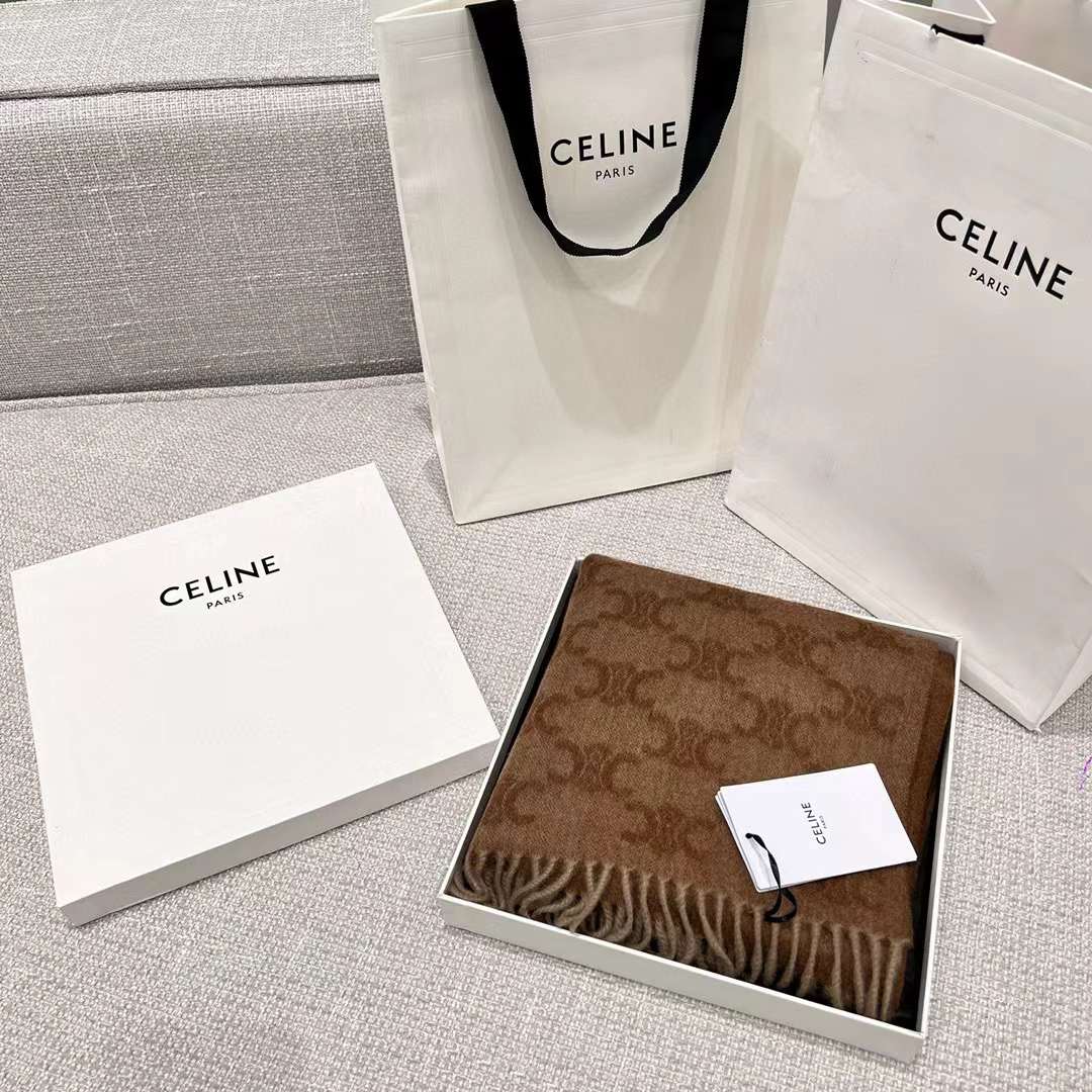 Celine Arc de Triomphe cashmere scarf view 3
