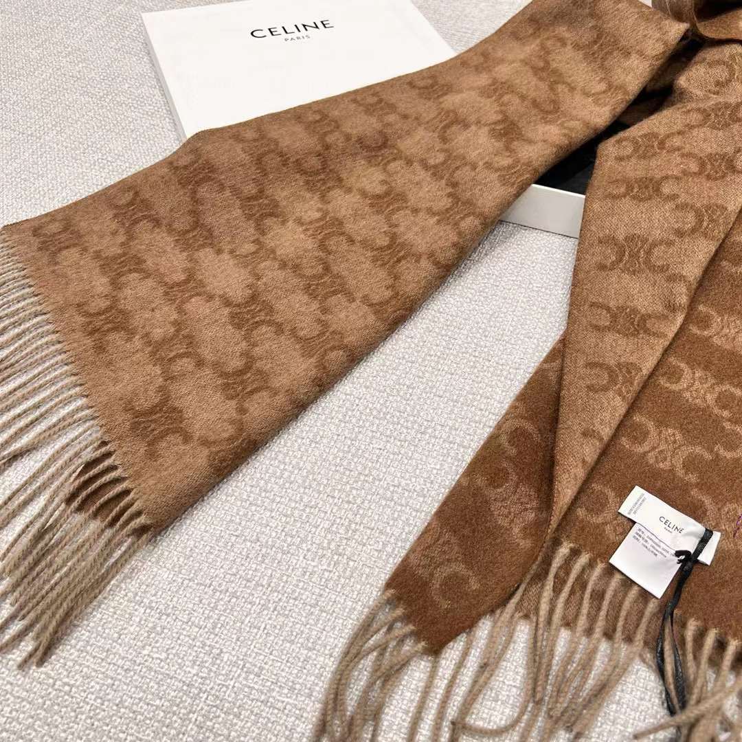Celine Arc de Triomphe cashmere scarf view 4