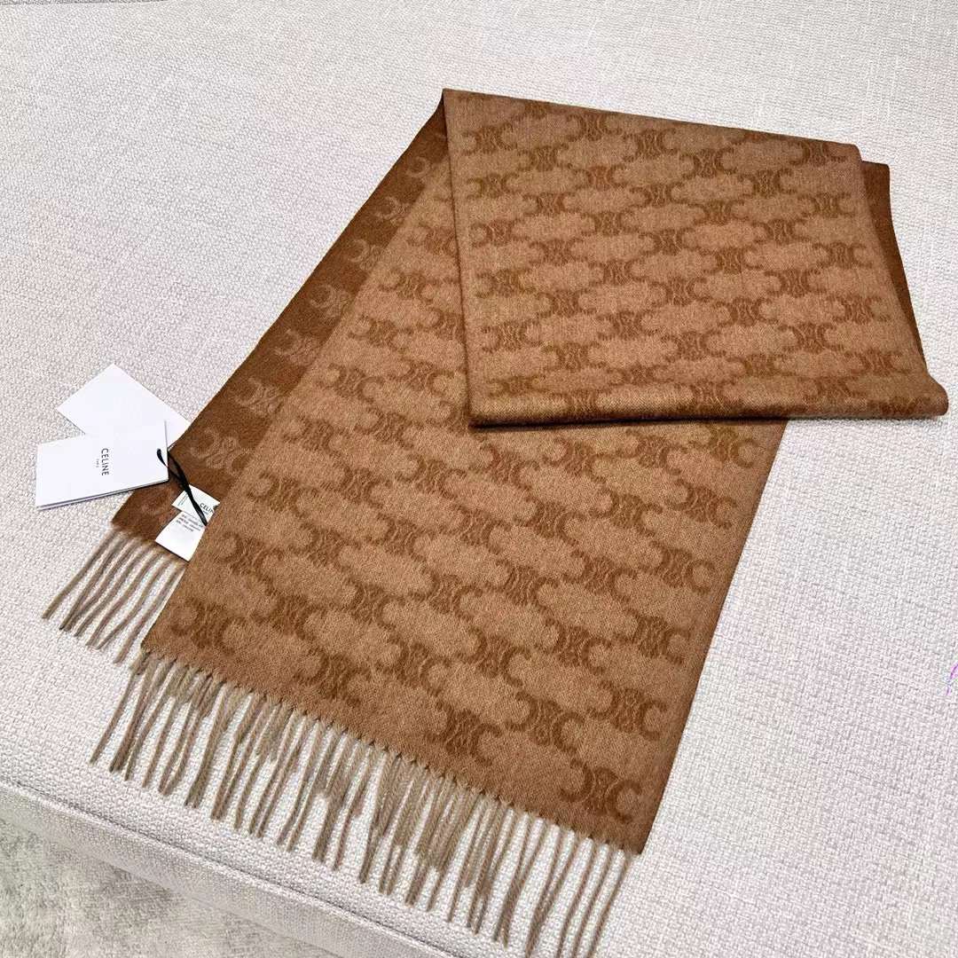 Celine Arc de Triomphe cashmere scarf view 5