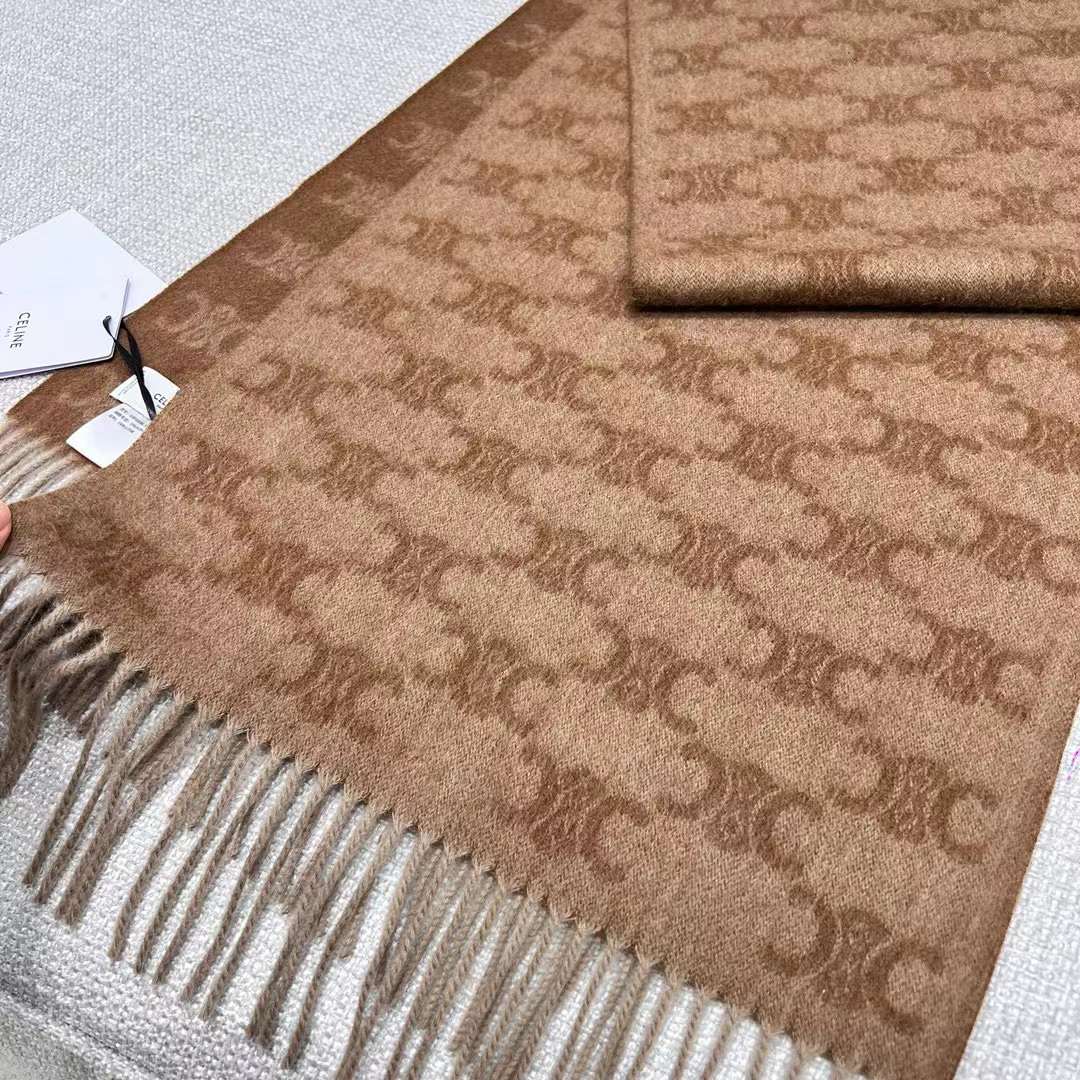 Celine Arc de Triomphe cashmere scarf view 6
