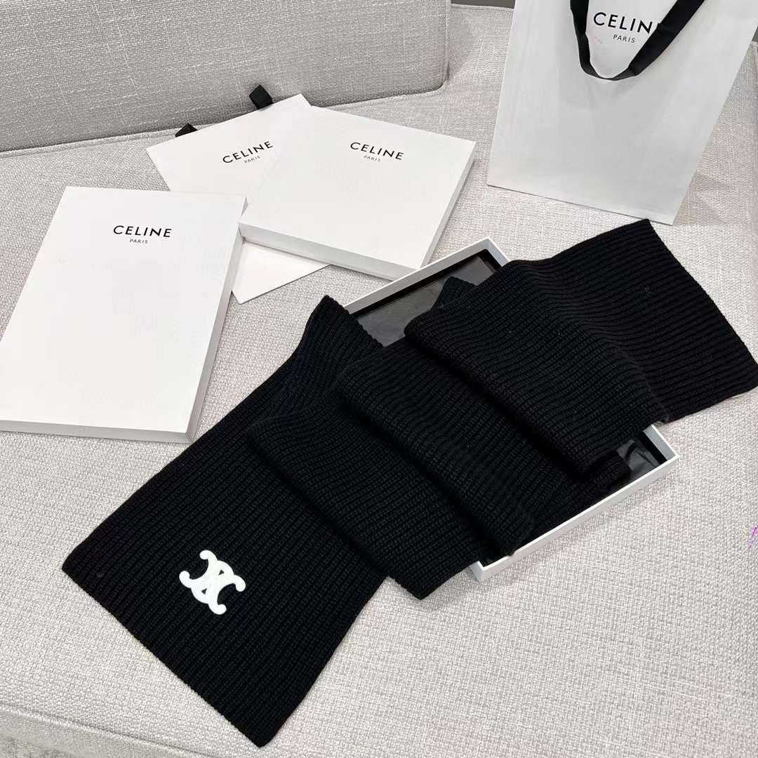 Celine Cashmere Scarf& BEANIE view 7